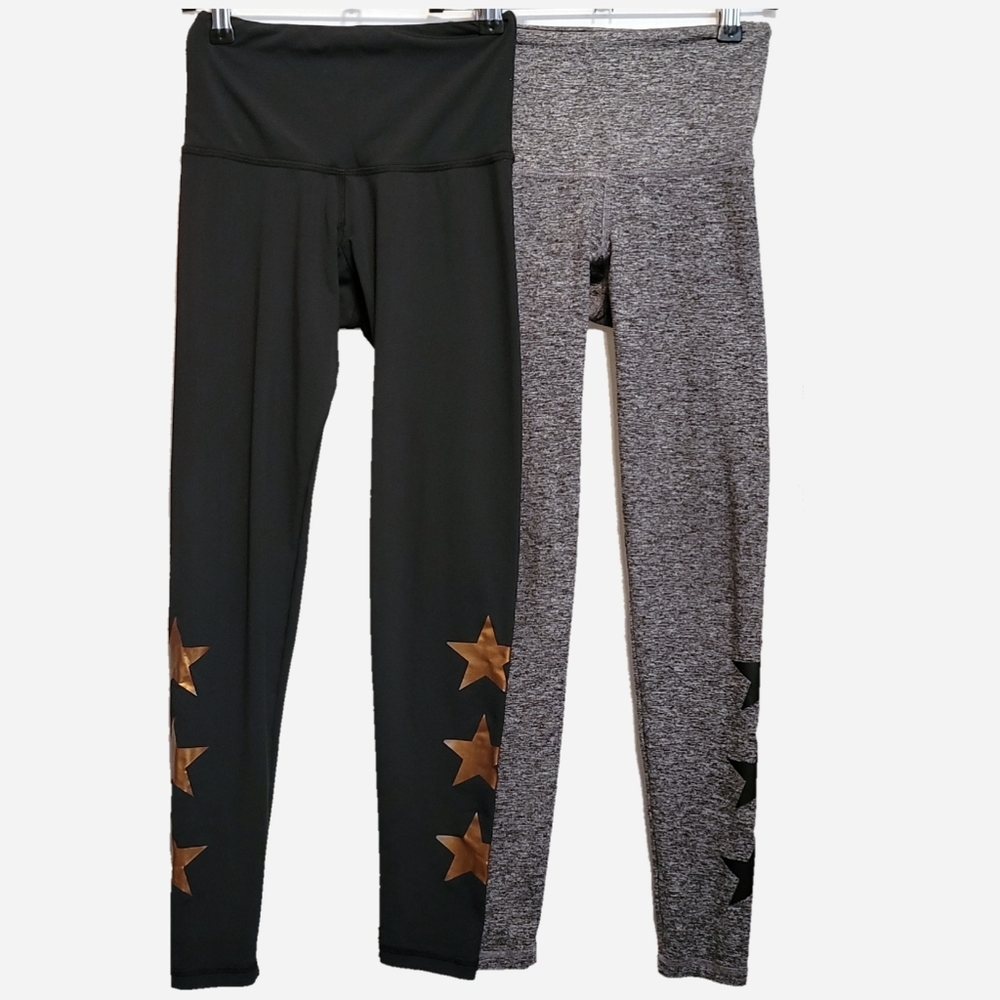 STRUT THIS Star Ankle Legging Grey/Moss Black - Picture 7 of 12